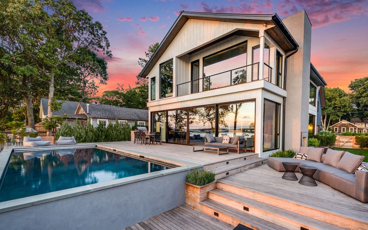 Pine Neck Villa | Sag Harbor | Waterfront Home with Pool & Dock main photo
