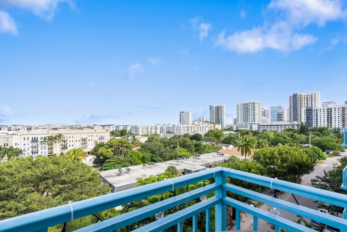 Palm Haven | Flagler Village | Apartment with Balcony & Rooftop Pool photo 36
