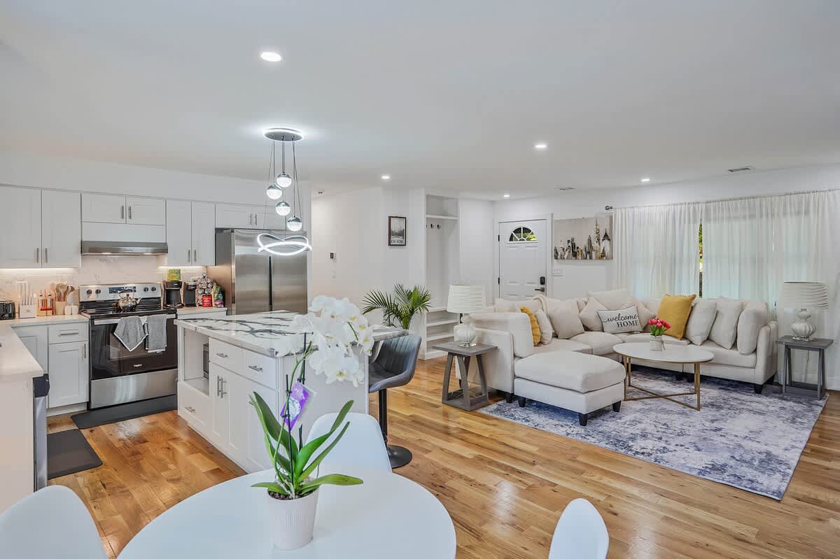Moriches Place | Mastic | Modern Home w/ Spacious Outdoor Space photo 3