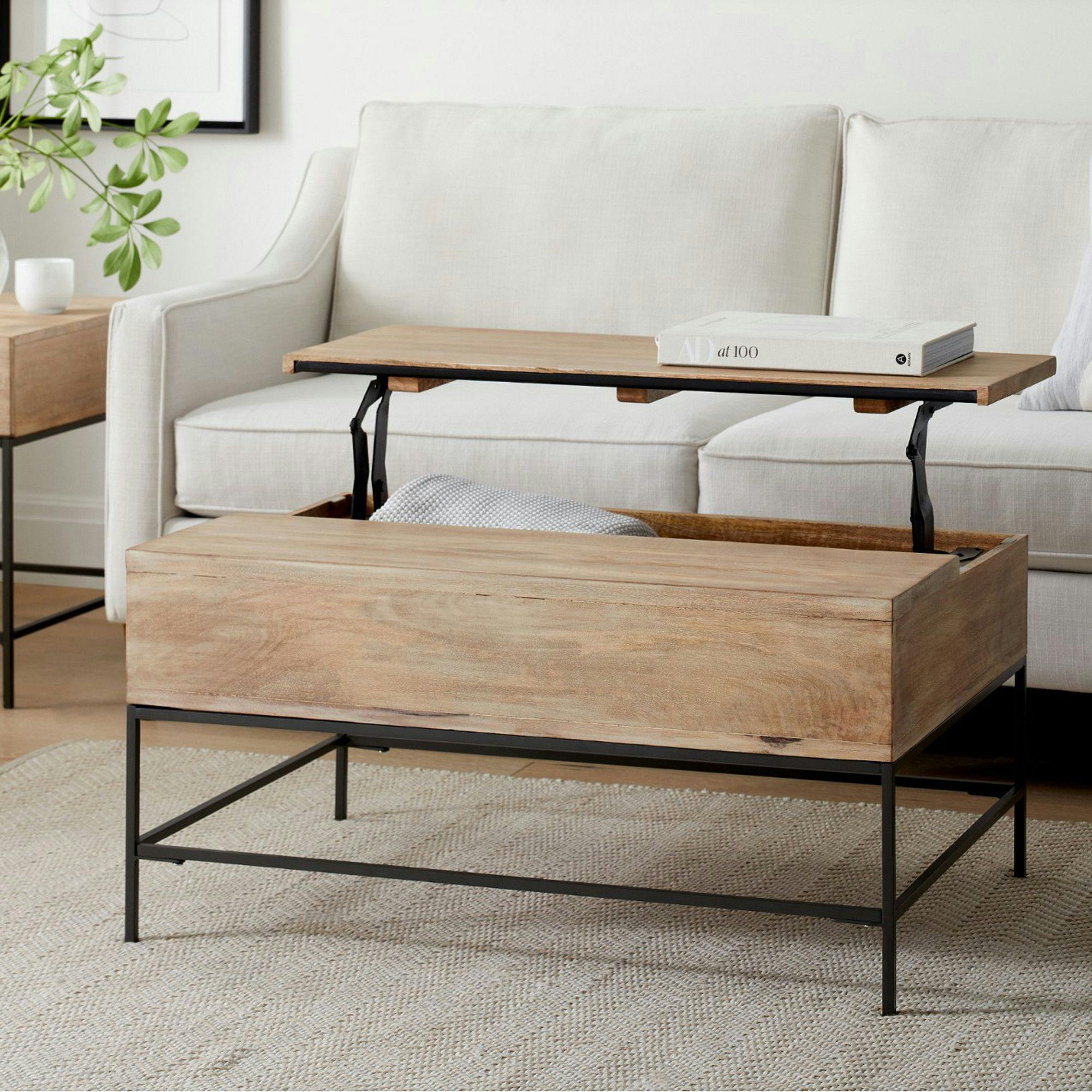  Industrial Storage Pop-Up Coffee Table from West Elm