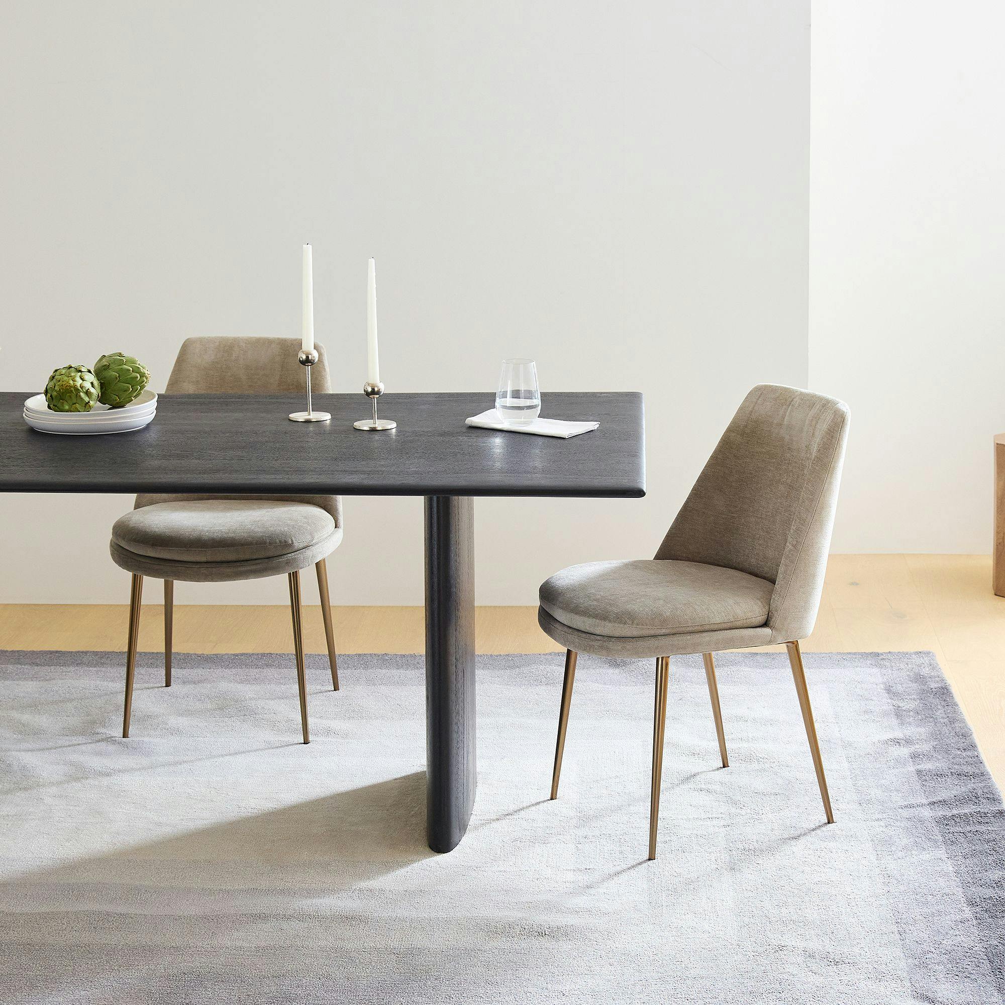 The Finley Low-Back Dining Chairs from West Elm