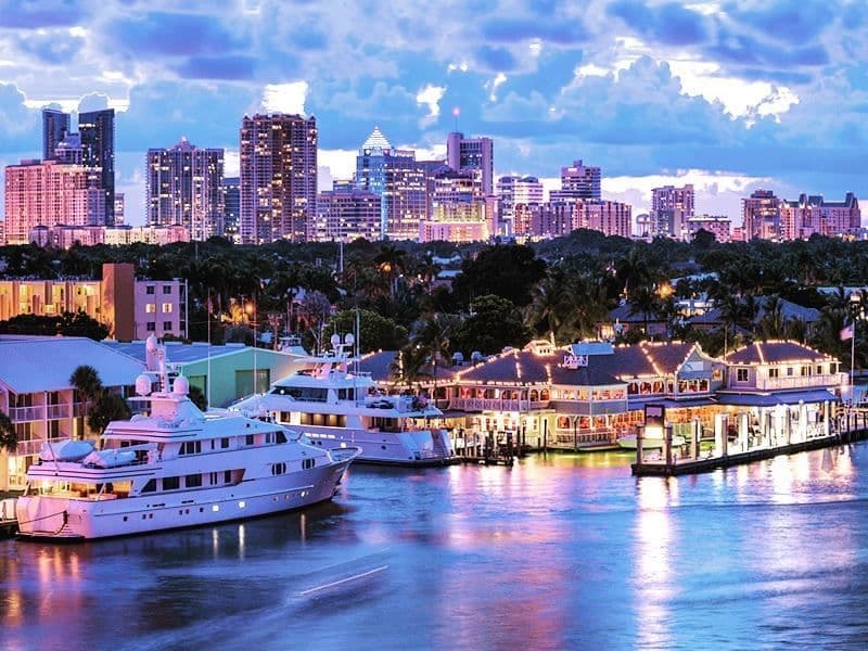 Sunset Image of The Docks in Fort Lauderdale