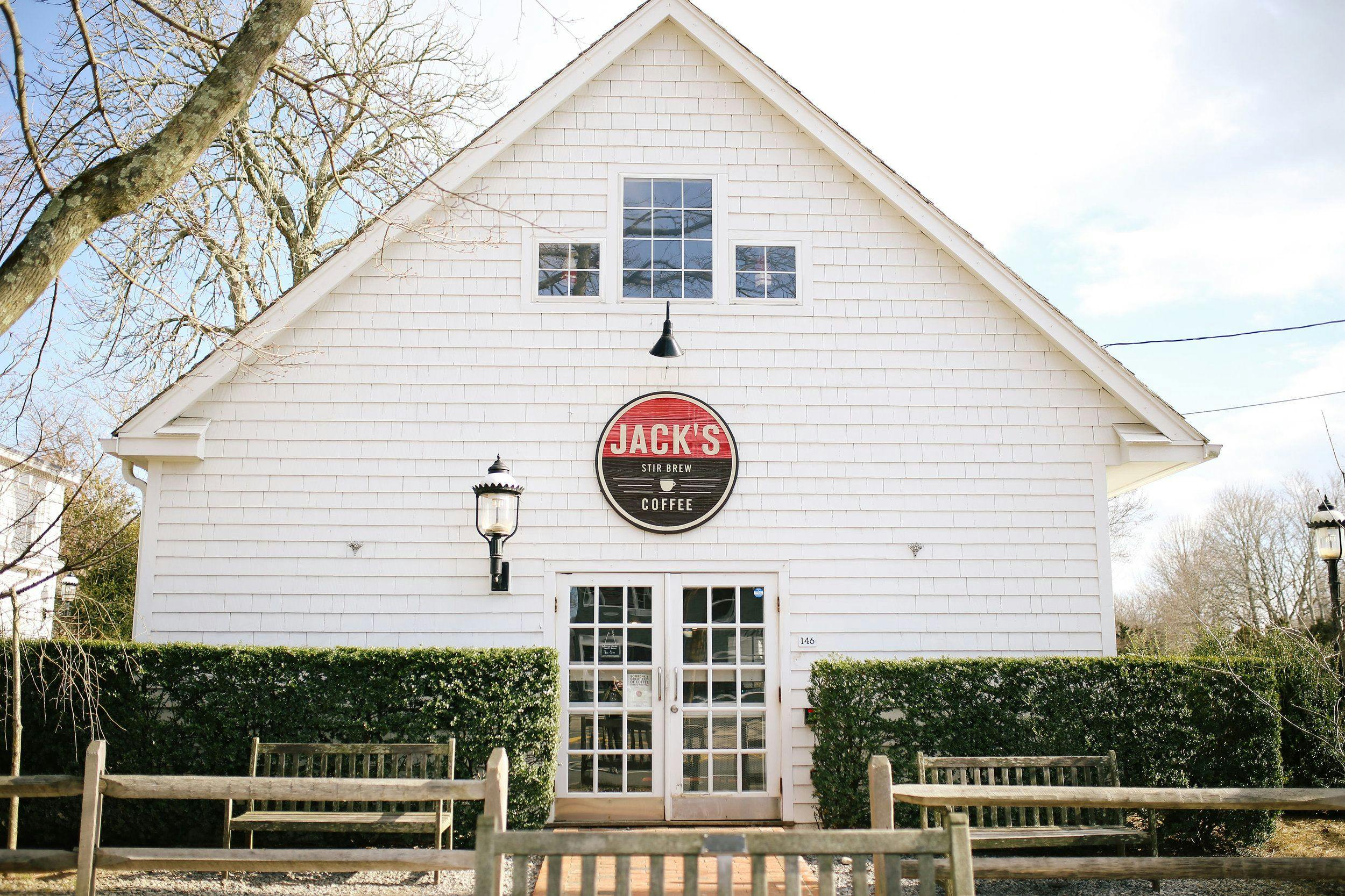 Jack's Stir Brew Coffee Ourdoor Retails Space in Amagansett, Long Island