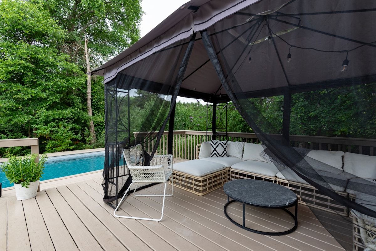 Remsen Retreat | Remsenburg | Stylish Home with Private Pool photo 35