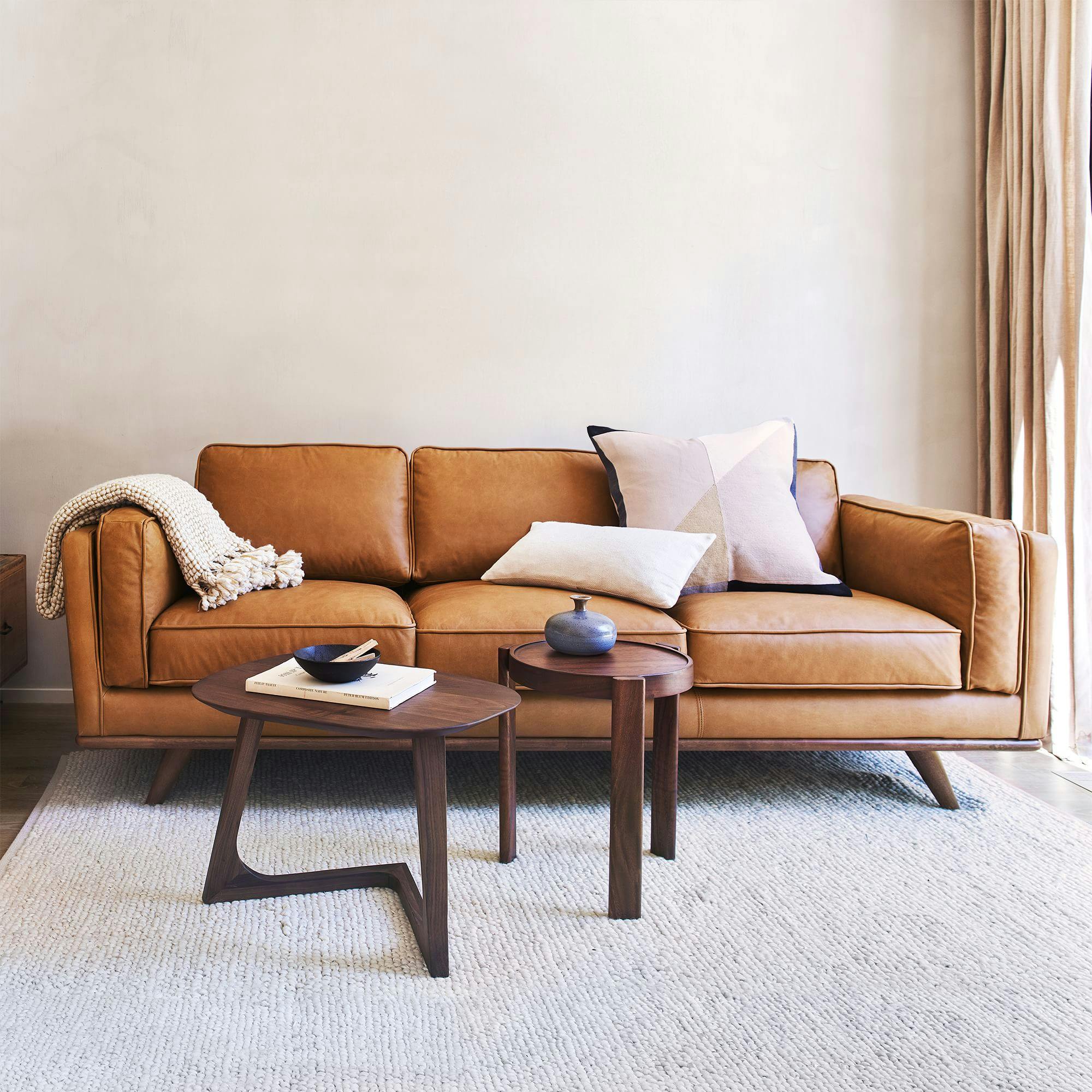 The Zander Leather Sofa from West Elm
