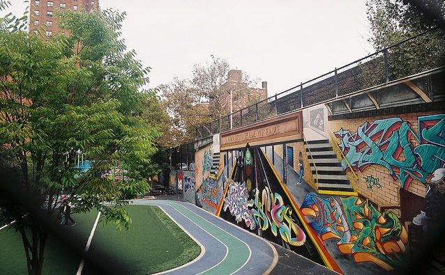 The Graffiti Hall of Fame in East Harlem, New York