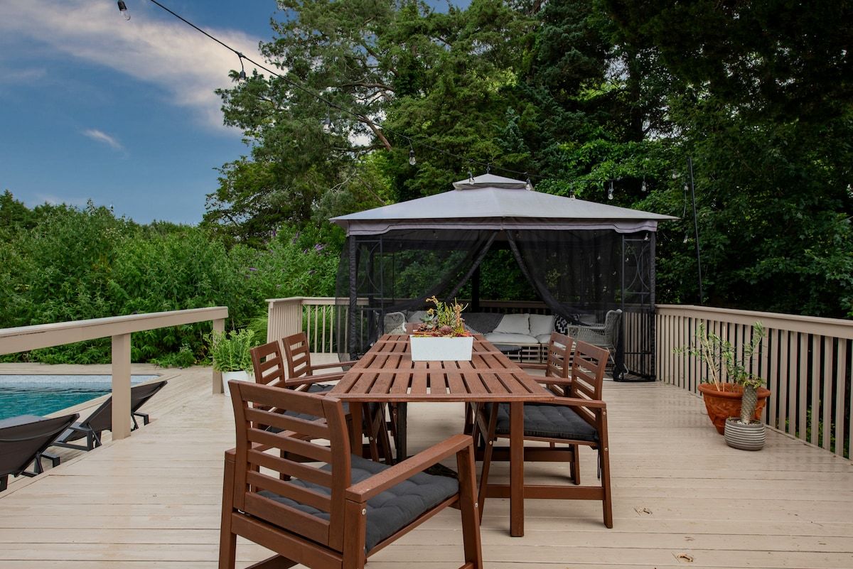 Remsen Retreat | Remsenburg | Stylish Home with Private Pool photo 37