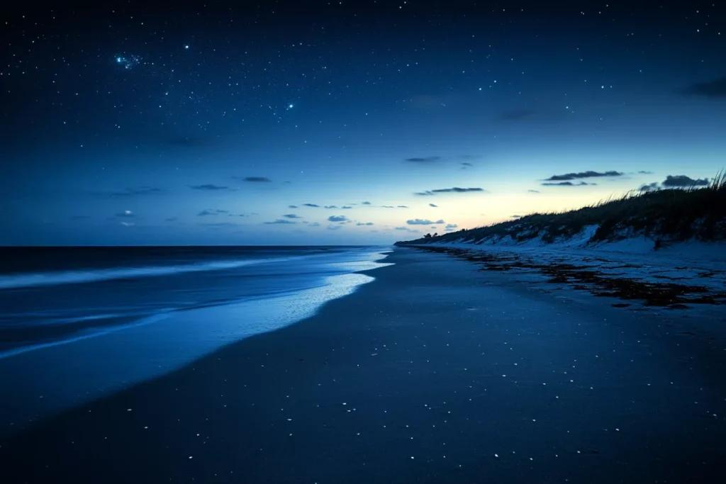 Moonlit walk on the beach
