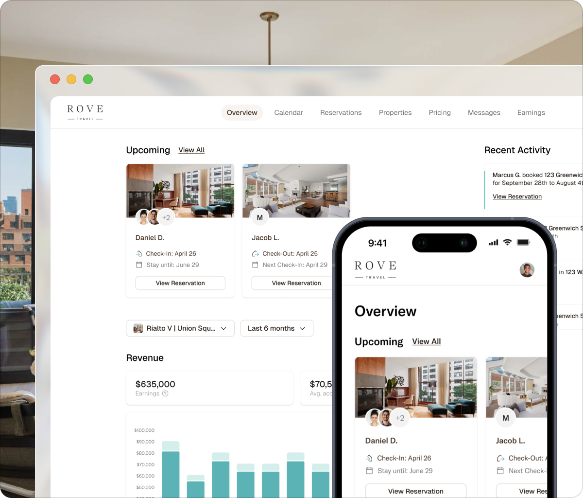 Rove owner dashboard
